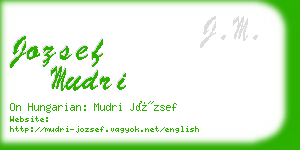 jozsef mudri business card